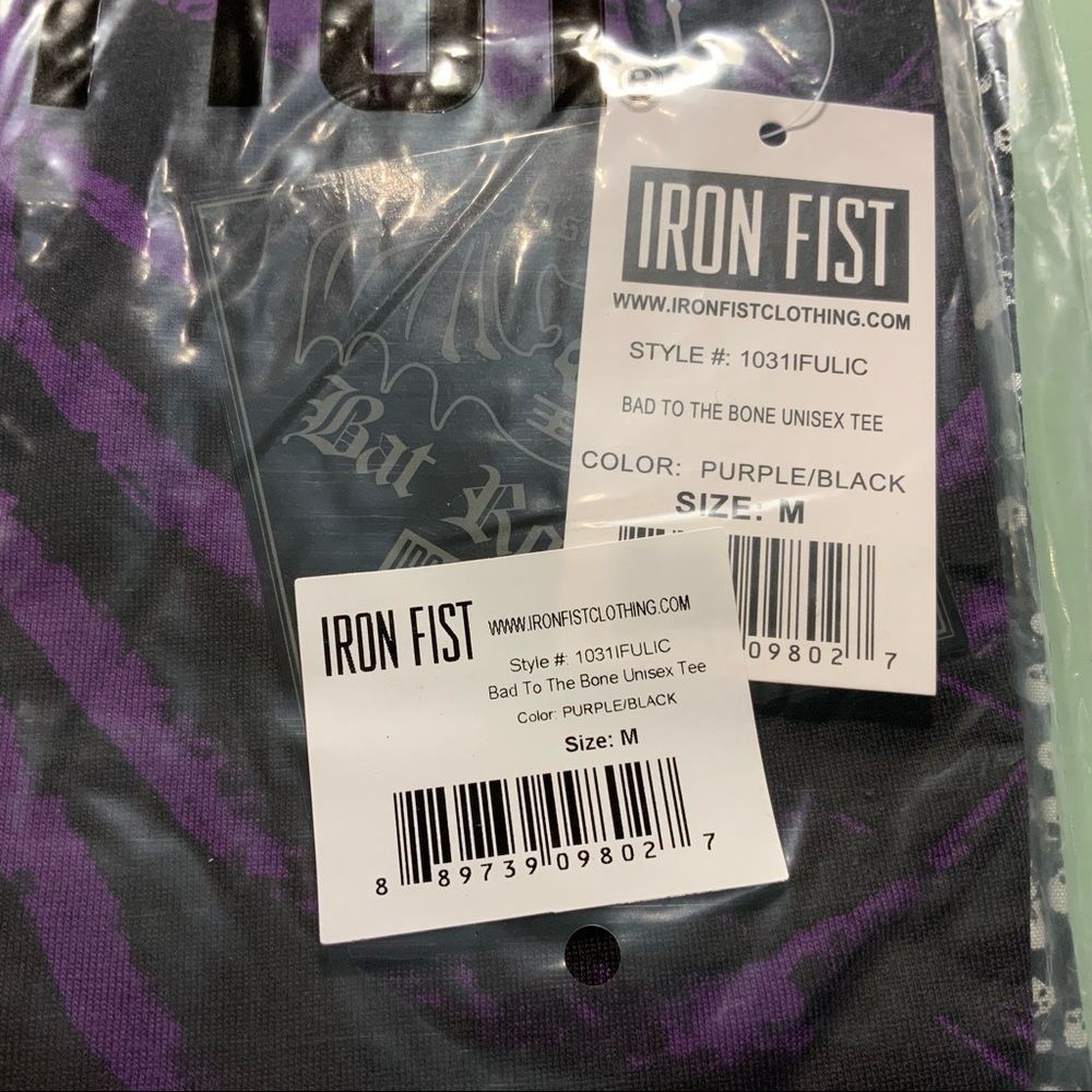 NEW DOLLS KILL IRON FIST X BAT ROYALTY BAD TO THE BONE TEE NWT - Picture 7 of 9